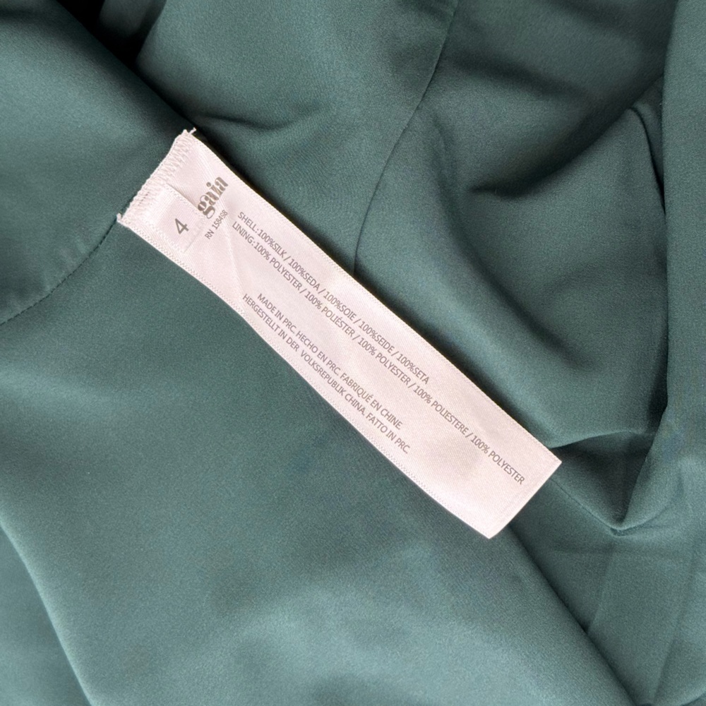 🆕 CULT GAIA 🧿 NWOT Aphea Silk Cut Out Backless Dress, Forest Green - Sz US 4 - Picture 15 of 16